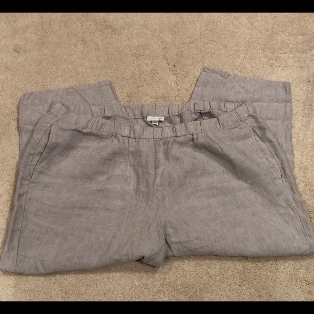 J Jill cropped linen pants